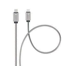 Forcell Kabel USB-C do Lightning 27W 1m Forcell Stalowy PD iPhone iPad