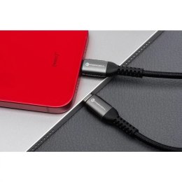 Forcell Kabel USB-C do Lightning 27W 3m Nylon PD Forcell Aluminiowy Czarny