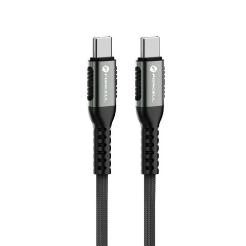 Forcell Kabel USB-C do USB-C 100W 1,2m Nylon QC 4.0 PD SUPERVOOC Forcell Kabel USB-C do USB-C 100W 1,2m Nylon QC 4.0 PD SUPERVOOC