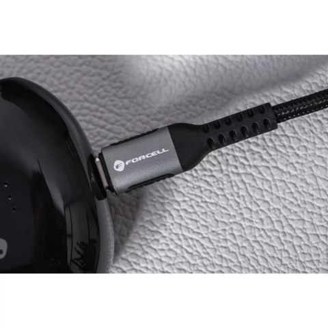 Forcell Kabel USB-C do USB-C 100W 1,2m Nylon QC 4.0 PD SUPERVOOC Forcell Kabel USB-C do USB-C 100W 1,2m Nylon QC 4.0 PD SUPERVOOC