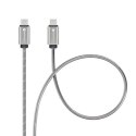Forcell Kabel USB-C do USB-C 100W 1m Forcell Stalowy QC 4.0 PD E-Mark