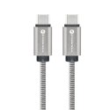 Forcell Kabel USB-C do USB-C 100W 1m Forcell Stalowy QC 4.0 PD E-Mark