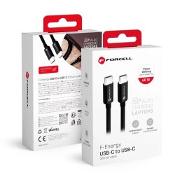 Forcell Kabel USB-C do USB-C 60W 2m Forcell C338 QC 4.0 PD do ładowarek 60W