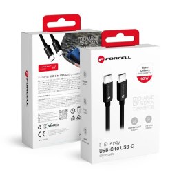 Forcell Kabel USB-C do USB-C 60W 50cm Forcell C338 QC 4.0 PD do ładowarek 60W