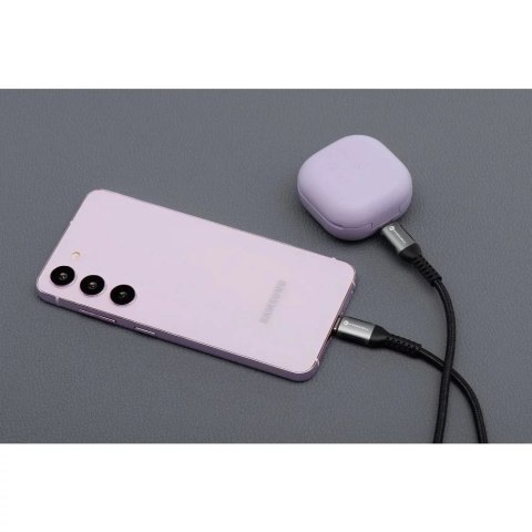 Forcell Kabel USB-C do USB-C Forcell 100W 5A PD QC 4.0 Nylon 2m Laptop Turbo Forcell Kabel USB-C do USB-C Forcell 100W 5A PD QC 4.0 Nylon 2m Laptop Turbo