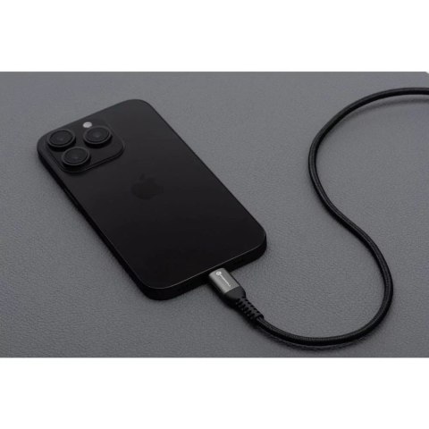 Forcell Kabel USB-C do USB-C Forcell 100W 5A PD QC 4.0 Nylon 2m Laptop Turbo Forcell Kabel USB-C do USB-C Forcell 100W 5A PD QC 4.0 Nylon 2m Laptop Turbo