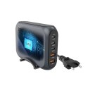 Forcell Ładowarka biurkowa Forcell GaN III 200W 3xUSB-C 2xUSB-A PD QC SFC