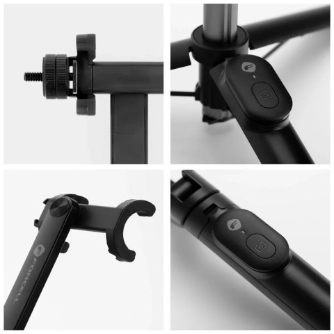 Forcell Selfie Stick Forcell F-GRIP S70M Statyw Bluetooth 70cm Pilot 360° Forcell Selfie Stick Forcell F-GRIP S70M Statyw Bluetooth 70cm Pilot 360°