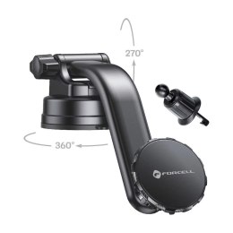 Forcell Uchwyt Samochodowy Forcell F-GRIP MagLuxe Magnetyczny 3w1 z Regulacją