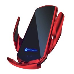 Forcell Uchwyt Samochodowy Ładowarka Forcell HS1 Auto IR Qi 15W Indukcja Czerwony