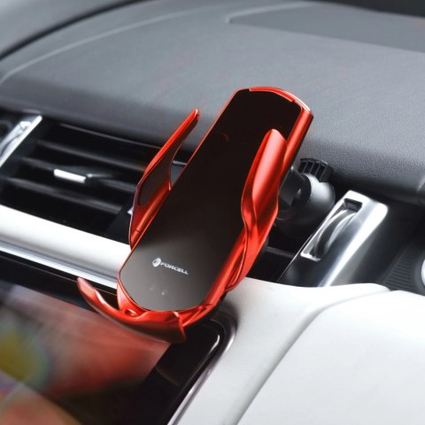 Forcell Uchwyt Samochodowy Ładowarka Forcell HS1 Auto IR Qi 15W Indukcja Czerwony Forcell Uchwyt Samochodowy Ładowarka Forcell HS1 Auto IR Qi 15W Indukcja Czerwony