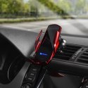 Forcell Uchwyt Samochodowy Ładowarka Forcell HS1 Auto IR Qi 15W Indukcja Czerwony