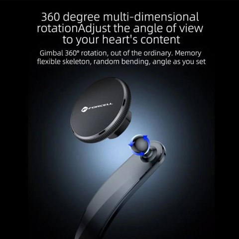 Forcell Uchwyt Samochodowy Ładowarka MagFlex magnetyczny MagSafe czarny Forcell Uchwyt Samochodowy Ładowarka MagFlex magnetyczny MagSafe czarny