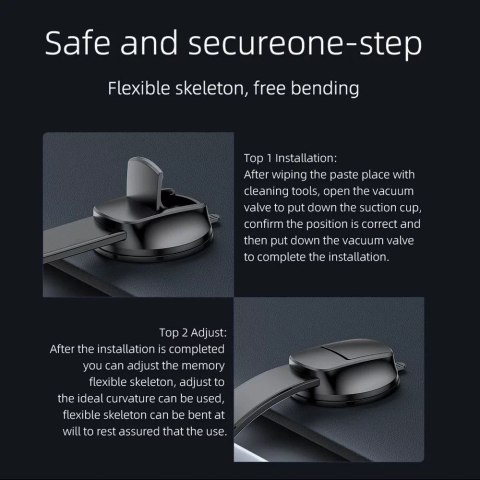 Forcell Uchwyt Samochodowy Ładowarka MagFlex magnetyczny MagSafe czarny Forcell Uchwyt Samochodowy Ładowarka MagFlex magnetyczny MagSafe czarny