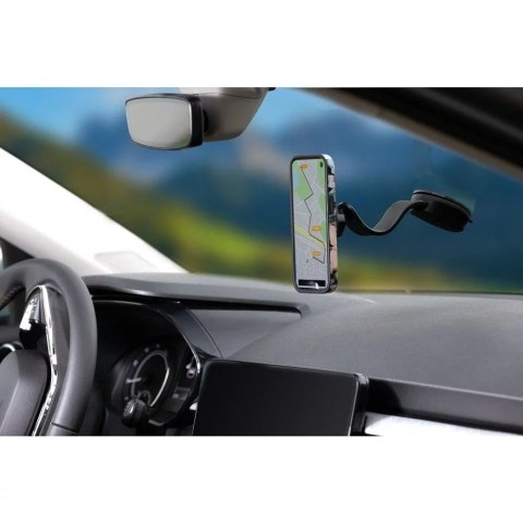 Forcell Uchwyt Samochodowy Ładowarka MagFlex magnetyczny MagSafe czarny Forcell Uchwyt Samochodowy Ładowarka MagFlex magnetyczny MagSafe czarny