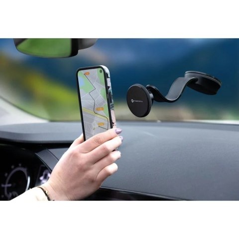 Forcell Uchwyt Samochodowy Ładowarka MagFlex magnetyczny MagSafe czarny Forcell Uchwyt Samochodowy Ładowarka MagFlex magnetyczny MagSafe czarny