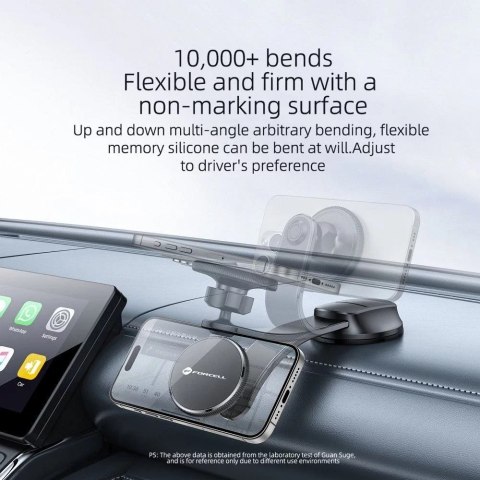 Forcell Uchwyt Samochodowy Ładowarka MagFlex magnetyczny MagSafe czarny Forcell Uchwyt Samochodowy Ładowarka MagFlex magnetyczny MagSafe czarny