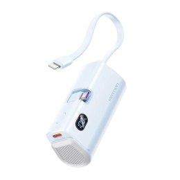 Vention Powerbank Vention 4800mAh 22.5W LED Lightning USB-C Niebieski Kompaktowy