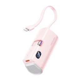 Vention Powerbank Vention Pink 4800mAh 22.5W LED Lightning USB-C Różowy Kompaktowy