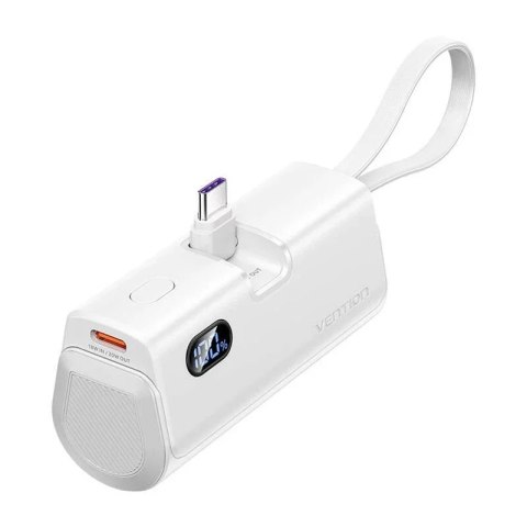 Vention Powerbank uniwersalny Vention White 4800mAh 22.5W LED Lightning USB-C Biały Vention Powerbank uniwersalny Vention White 4800mAh 22.5W LED Lightning USB-C Biały