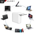 Alogy Ładowarka Zasilacz do Apple MacBook Alogy Universal Charger Kabel 2m USB-C do USB-C Szybkie ładowanie PowerDelivery PD 61W Biały