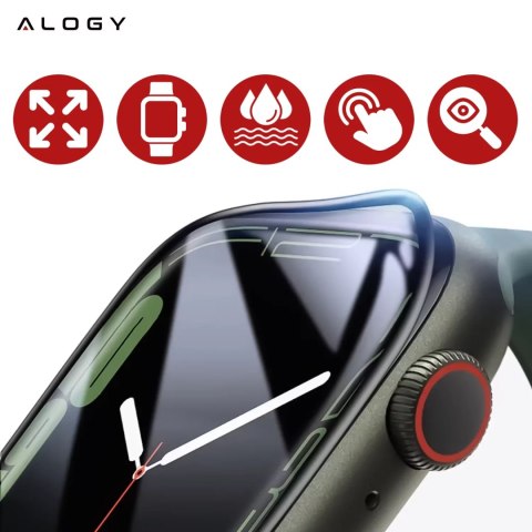 Alogy Szkło Hybrydowe do Apple Watch 10 46mm Alogy 3D Glass z czarną ramką Alogy Szkło Hybrydowe do Apple Watch 10 46mm Alogy 3D Glass z czarną ramką