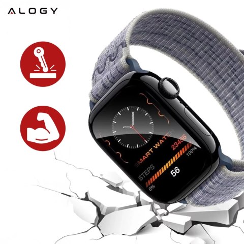 Alogy Szkło Hybrydowe do Apple Watch 10 46mm Alogy 3D Glass z czarną ramką Alogy Szkło Hybrydowe do Apple Watch 10 46mm Alogy 3D Glass z czarną ramką