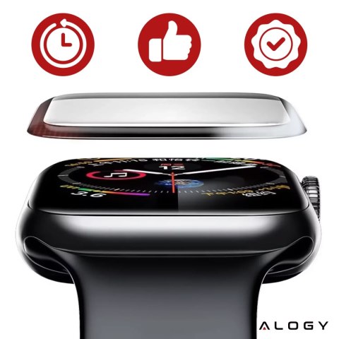 Alogy Szkło Hybrydowe do Apple Watch 10 46mm Alogy 3D Glass z czarną ramką Alogy Szkło Hybrydowe do Apple Watch 10 46mm Alogy 3D Glass z czarną ramką