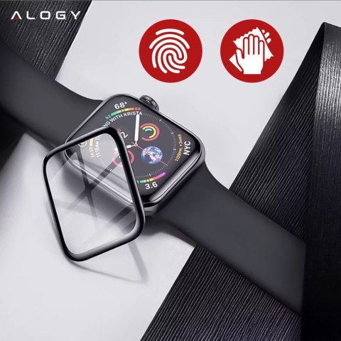 Alogy Szkło Hybrydowe do Apple Watch 10 46mm Alogy 3D Glass z czarną ramką Alogy Szkło Hybrydowe do Apple Watch 10 46mm Alogy 3D Glass z czarną ramką