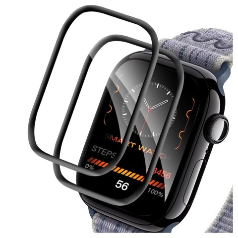 Alogy Szkło Hybrydowe do Apple Watch 10 46mm Alogy 3D Glass z czarną ramką Alogy Szkło Hybrydowe do Apple Watch 10 46mm Alogy 3D Glass z czarną ramką