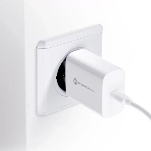 Forcell Ładowarka Forcell 20W USB-C PD QC 4.0 + Kabel Lightning do iPhone 12 13 14 Forcell Ładowarka Forcell 20W USB-C PD QC 4.0 + Kabel Lightning do iPhone 12 13 14