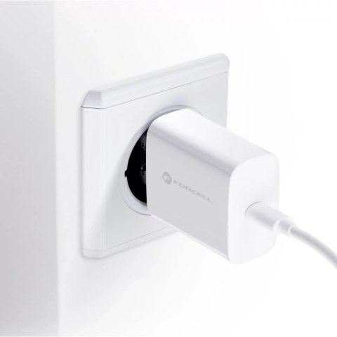Forcell Ładowarka Forcell 20W USB-C PD QC 4.0 + Kabel Lightning do iPhone 12 13 14 Forcell Ładowarka Forcell 20W USB-C PD QC 4.0 + Kabel Lightning do iPhone 12 13 14