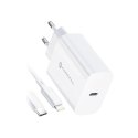 Forcell Ładowarka Forcell 20W USB-C PD QC 4.0 + Kabel Lightning do iPhone 12 13 14