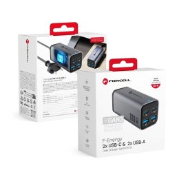 Forcell Ładowarka biurkowa Forcell GaN III 100W 2xUSB-C 2xUSB-A PD QC SFC