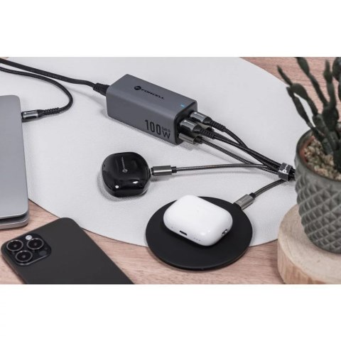 Forcell Ładowarka biurkowa Forcell GaN III 100W 2xUSB-C 2xUSB-A PD QC SFC Forcell Ładowarka biurkowa Forcell GaN III 100W 2xUSB-C 2xUSB-A PD QC SFC