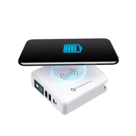 Forcell Ładowarka podróżna Forcell 4w1 8000mAh QC3.0 USB-C Powerbank Indukcja Forcell Ładowarka podróżna Forcell 4w1 8000mAh QC3.0 USB-C Powerbank Indukcja