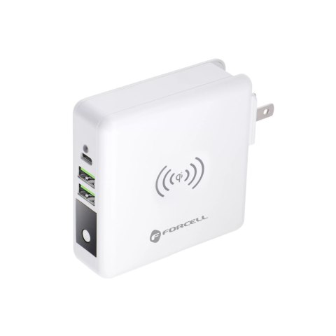 Forcell Ładowarka podróżna Forcell 4w1 8000mAh QC3.0 USB-C Powerbank Indukcja Forcell Ładowarka podróżna Forcell 4w1 8000mAh QC3.0 USB-C Powerbank Indukcja