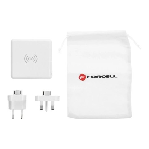 Forcell Ładowarka podróżna Forcell 4w1 8000mAh QC3.0 USB-C Powerbank Indukcja Forcell Ładowarka podróżna Forcell 4w1 8000mAh QC3.0 USB-C Powerbank Indukcja