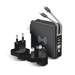 Forcell Ładowarka podróżna POWERBANK Forcell 5w1 10000mAh PD QC Wireless