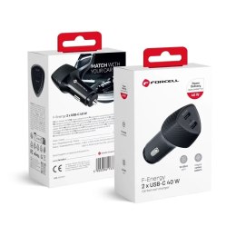 Forcell Ładowarka samochodowa FORCELL F-ENERGY Carbon CC50-2C 2 x Typ C PD 3A 40W