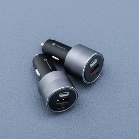 Forcell Ładowarka samochodowa Forcell 65W 2xUSB-C + USB-A Szybkie Ładowanie Forcell Ładowarka samochodowa Forcell 65W 2xUSB-C + USB-A Szybkie Ładowanie