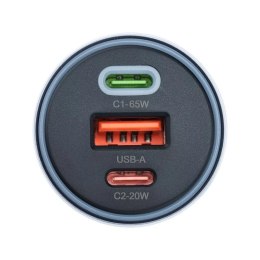 Forcell Ładowarka samochodowa Forcell 85W 2xUSB-C + USB-A Szybkie Ładowanie
