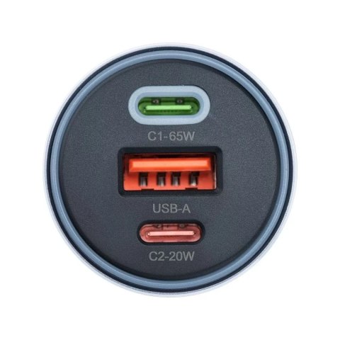 Forcell Ładowarka samochodowa Forcell 85W 2xUSB-C + USB-A Szybkie Ładowanie Forcell Ładowarka samochodowa Forcell 85W 2xUSB-C + USB-A Szybkie Ładowanie