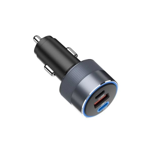 Forcell Ładowarka samochodowa Forcell 85W 2xUSB-C + USB-A Szybkie Ładowanie Forcell Ładowarka samochodowa Forcell 85W 2xUSB-C + USB-A Szybkie Ładowanie