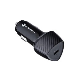 Forcell Ładowarka samochodowa Forcell Carbon 20W USB-C + kabel Lightning