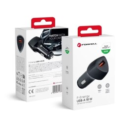 Forcell Ładowarka samochodowa Forcell Carbon QC 3.0 18W USB Czarna