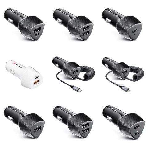 Forcell Ładowarka samochodowa Forcell Carbon QC 3.0 18W USB Czarna Forcell Ładowarka samochodowa Forcell Carbon QC 3.0 18W USB Czarna