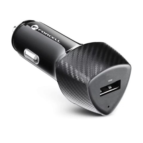 Forcell Ładowarka samochodowa Forcell Carbon QC 3.0 18W USB Czarna Forcell Ładowarka samochodowa Forcell Carbon QC 3.0 18W USB Czarna