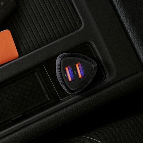Forcell Ładowarka samochodowa Forcell Carbon QC 3.0 2xUSB 36W Czarna Forcell Ładowarka samochodowa Forcell Carbon QC 3.0 2xUSB 36W Czarna