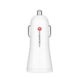 Forcell Ładowarka samochodowa Forcell Quick Charge 3.0 2.4A Biała